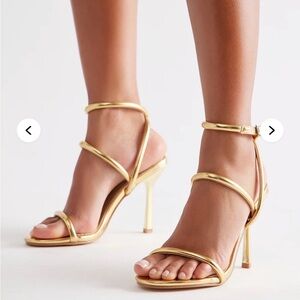 Fashion Nova Eternal Stiletto heels gold